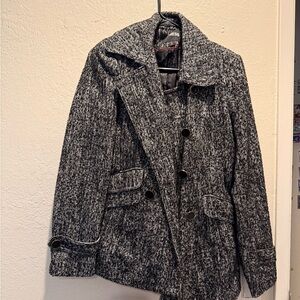 Express Charcoal Textured Peacoat Size S Petite